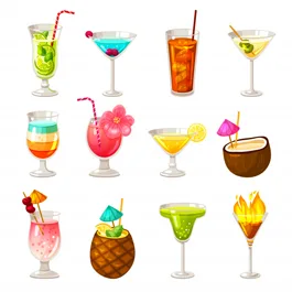  Jugos, batidos, cafés y cocteles en inglés