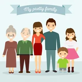 La familia es un numeroso tema para aprender inglés