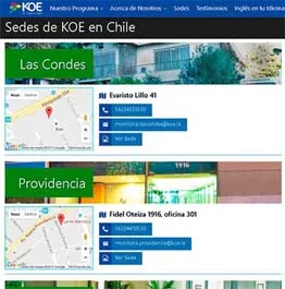 Conoce todas las sedes que KOE tiene para ti