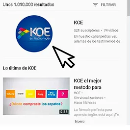 Referencias KOE. Ahora ellos hablan inglés